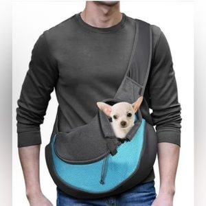 Dog Sling Carrier Breathable Mesh Travel Safe for Small Dogs Purse NEW!